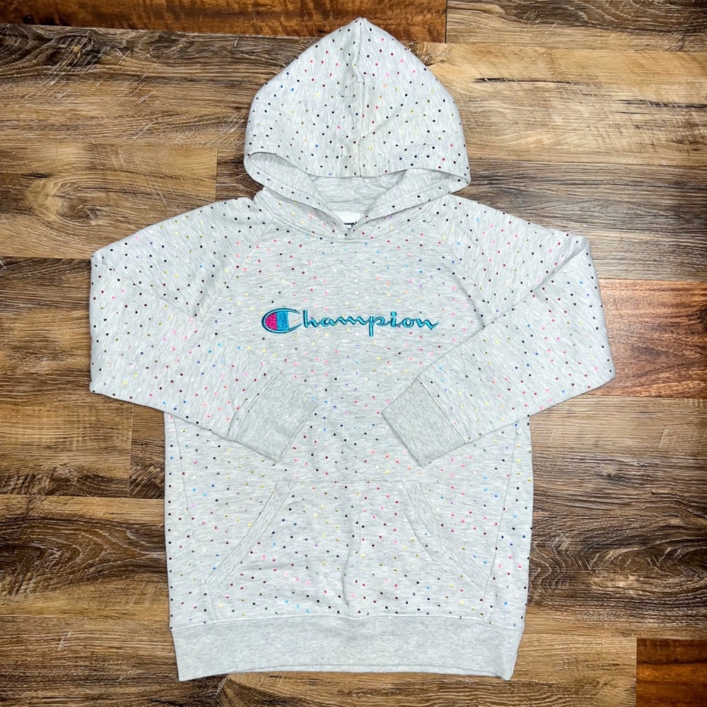 Champion Girls 2-Piece Multi-Color Polka Dot Hoodie and Sweatpants Set, Size XL - Picture 8 of 15